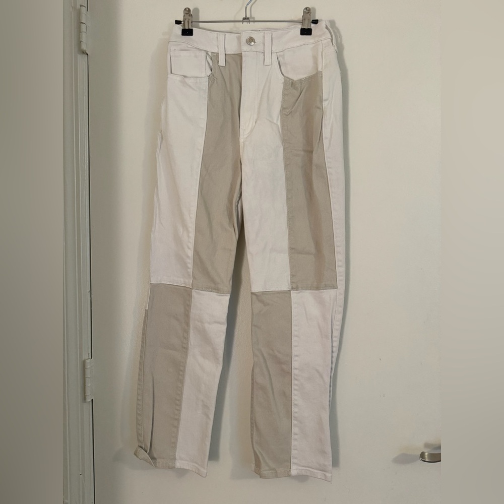 Neutral Patchwork Jeans